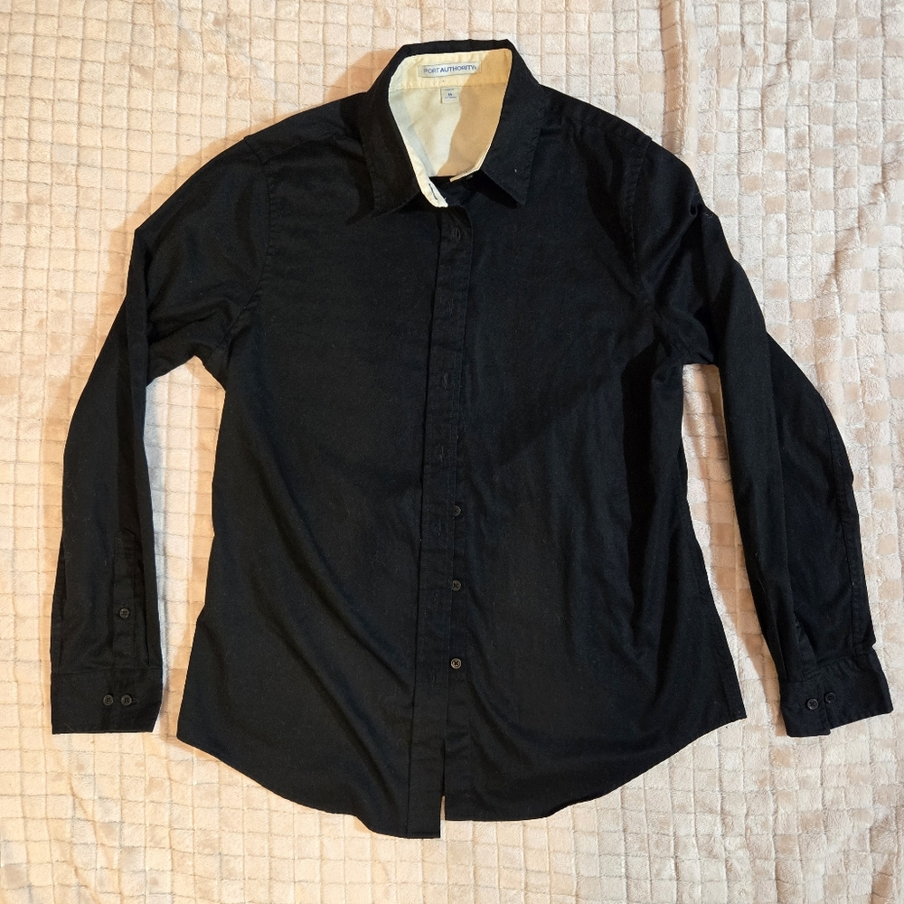 Ladie' Medium Black Port Authority Polo